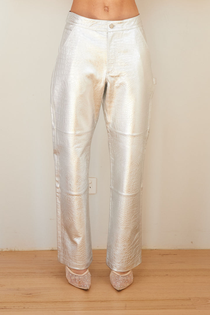 MERIMBULA PANT SILVER CROC