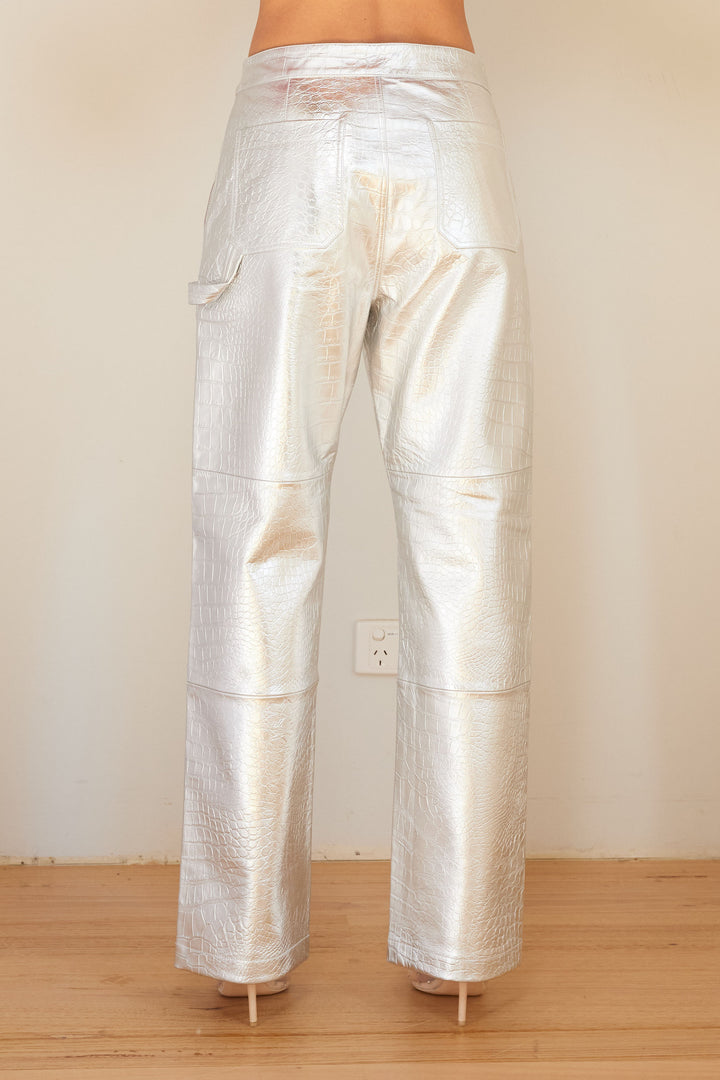 MERIMBULA PANT SILVER CROC