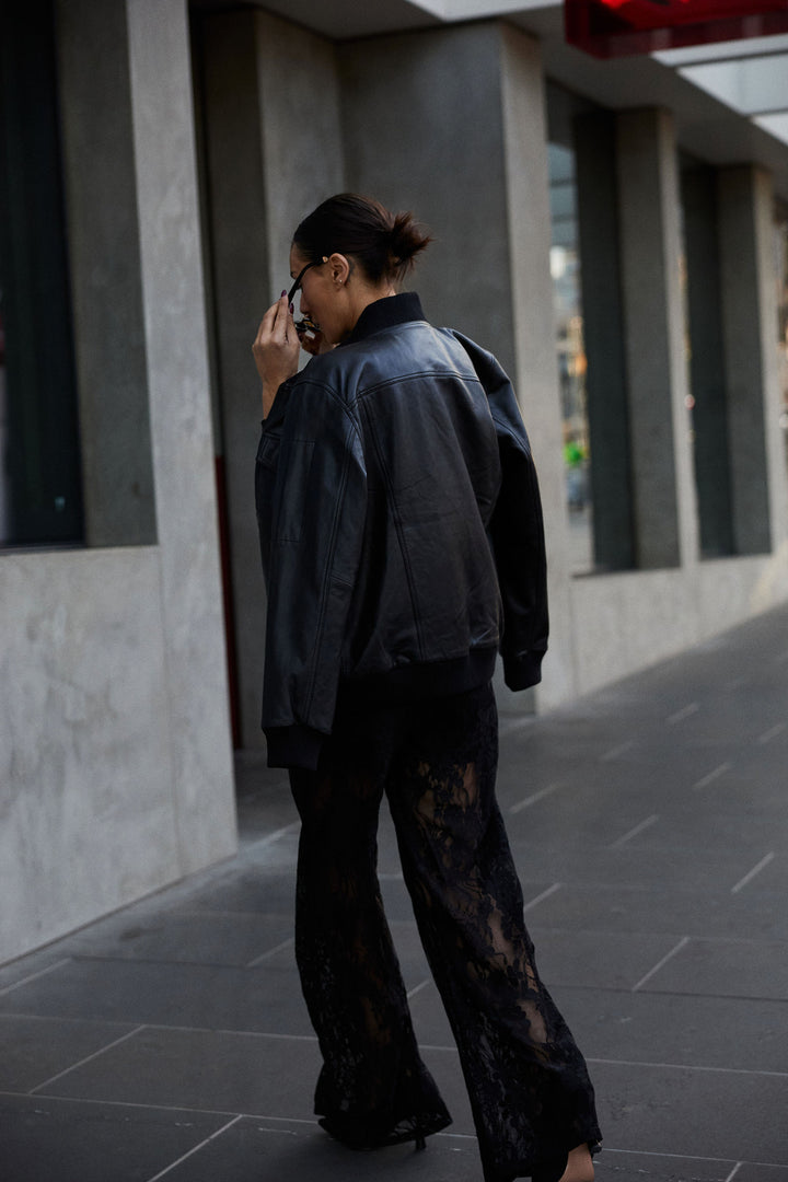 TOMMY BOMBER JACKET LEATHER