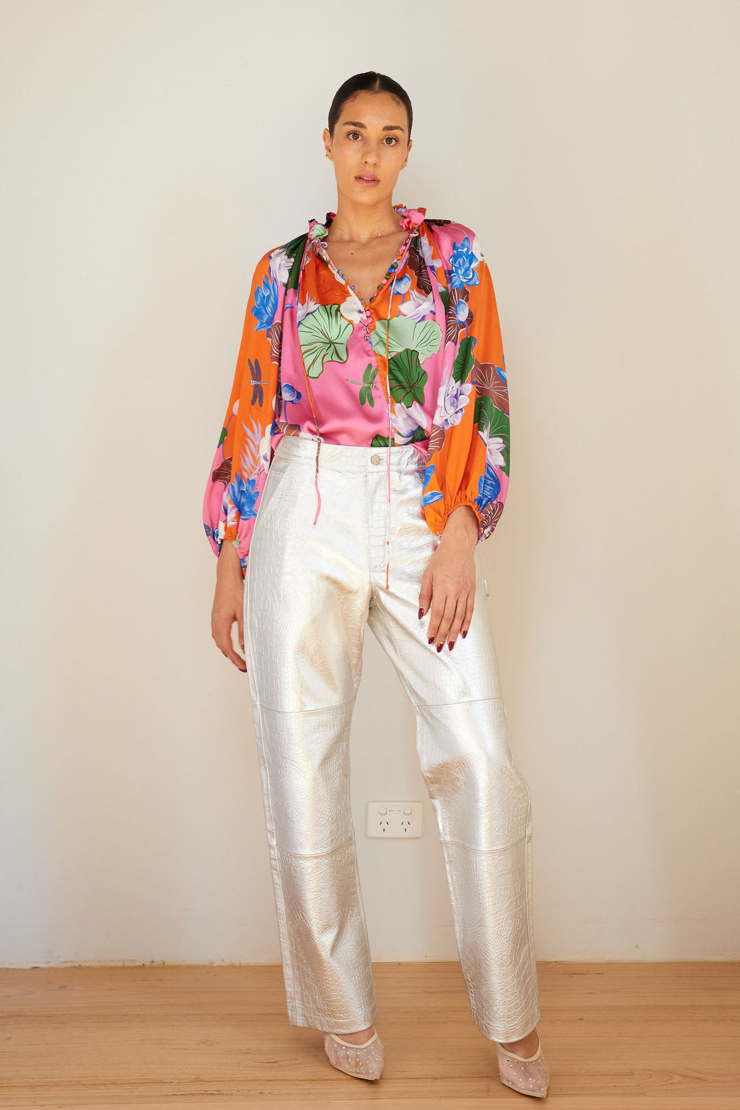 MERIMBULA PANT SILVER CROC