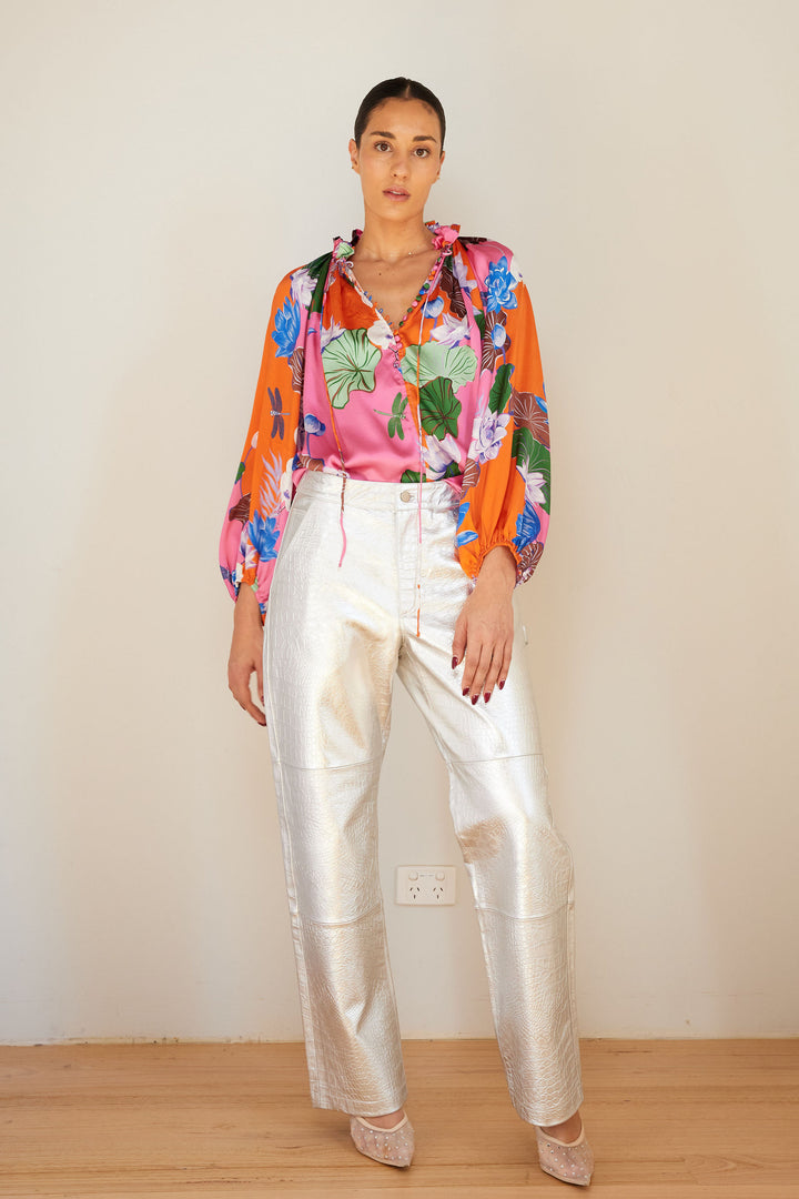 MERIMBULA PANT SILVER CROC