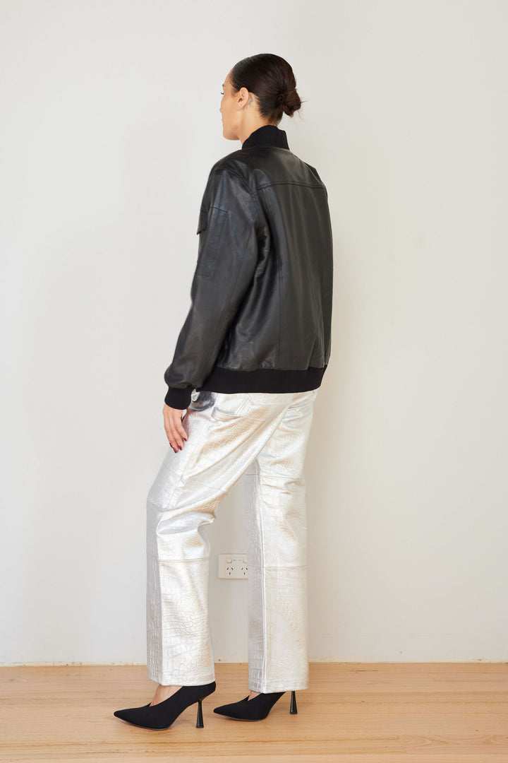 TOMMY BOMBER JACKET LEATHER