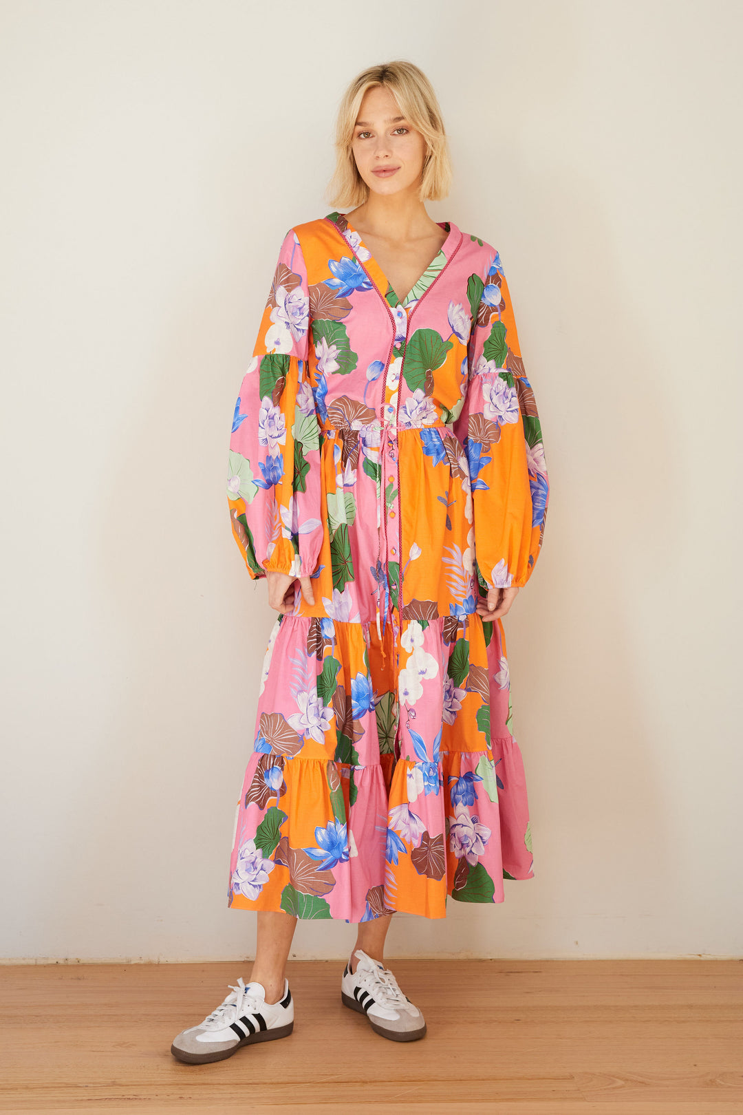 SORRENTO DRESS PINK LOTUS
