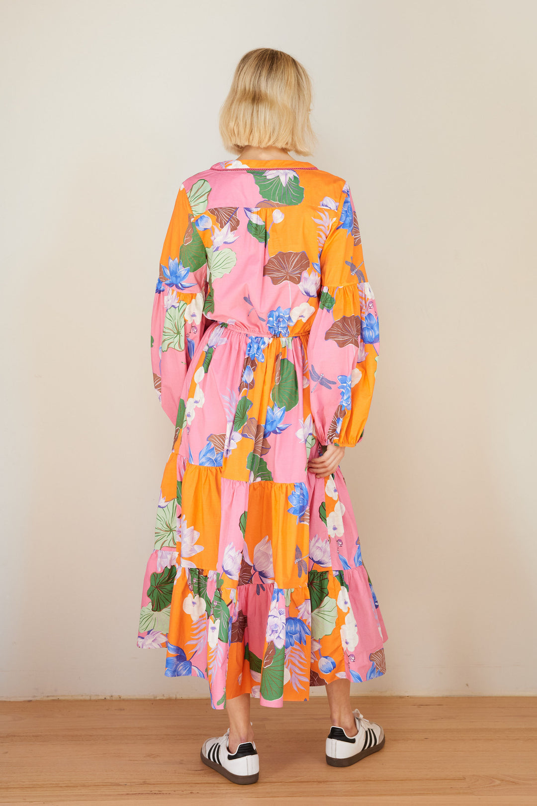 ethically sourced cotton printed maxi dress