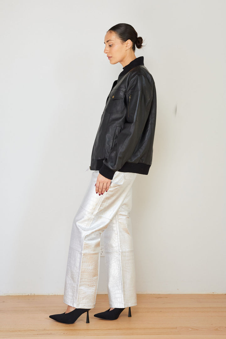 TOMMY BOMBER JACKET LEATHER