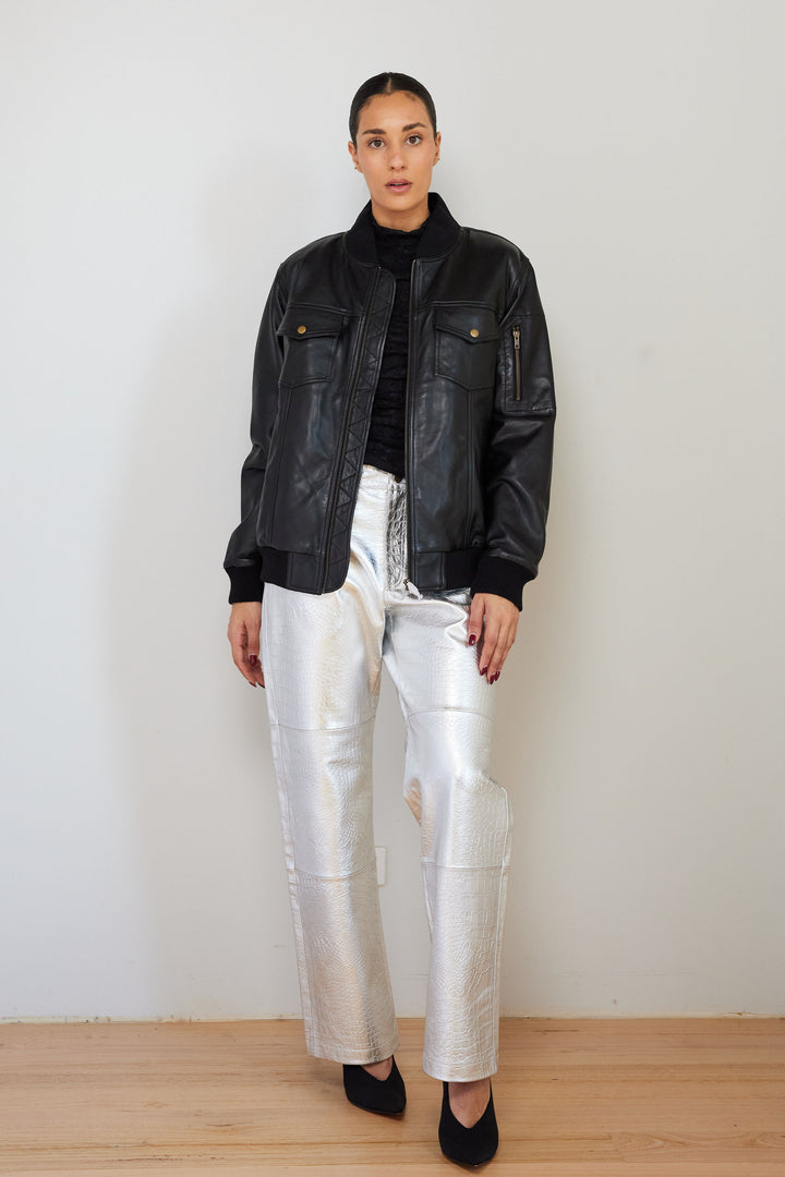 TOMMY BOMBER JACKET LEATHER