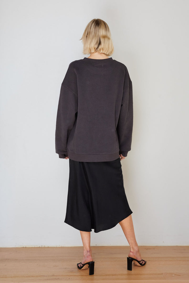 SWEAT SHIRT WASHED BLACK
