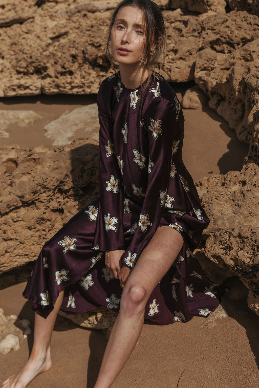 Monument Dress Merlot Lillies