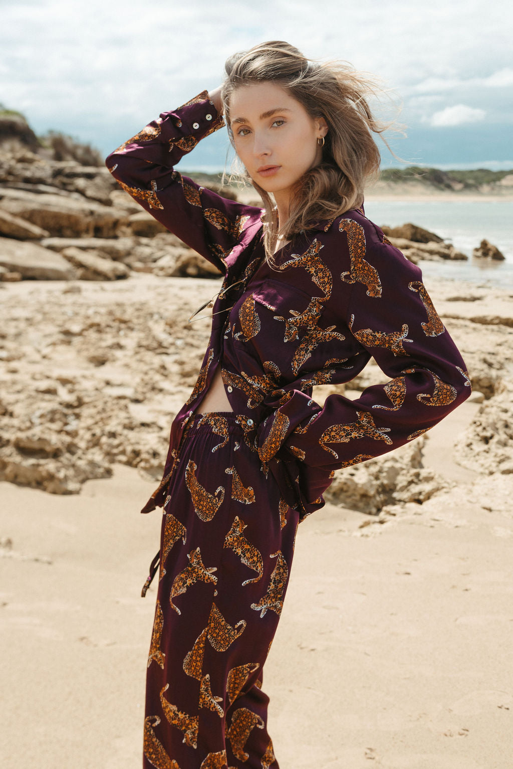 Cottesloe Pant Merlot Jaguar