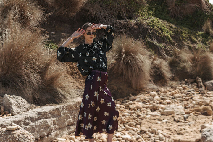 Tallow Skirt Merlot Lillies