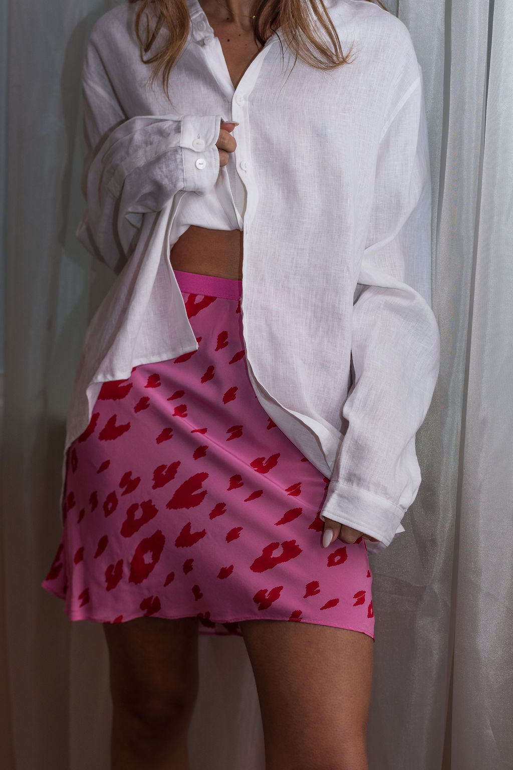 MINI BOOM SKIRT PINK LEOPARD