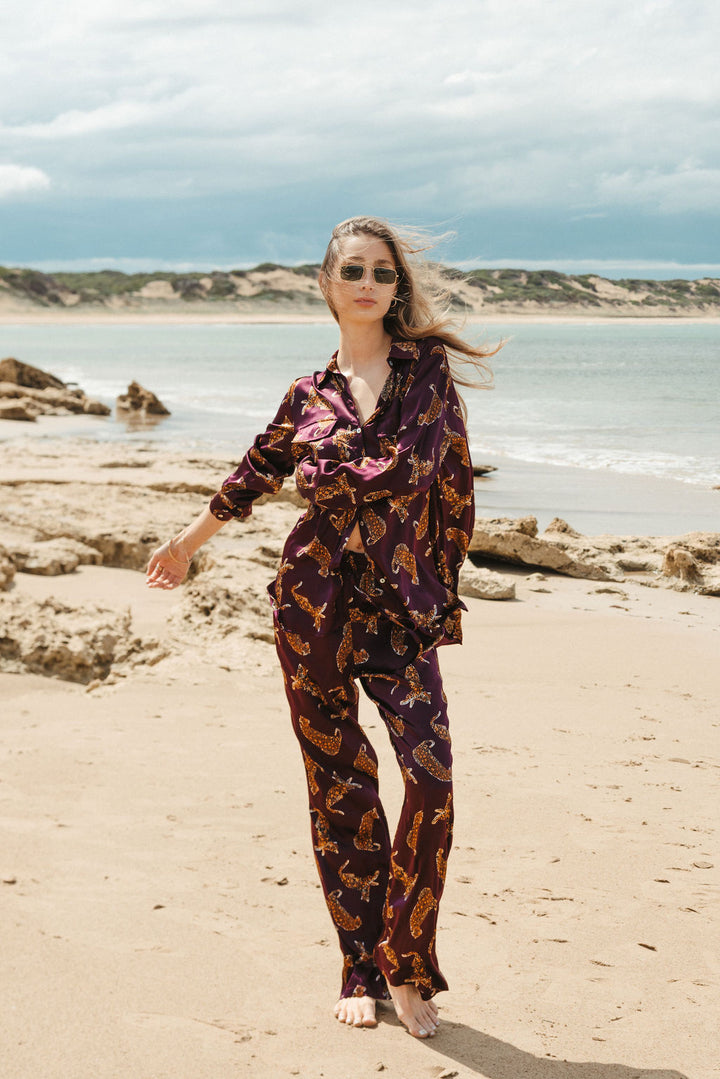 Cottesloe Pant Merlot Jaguar