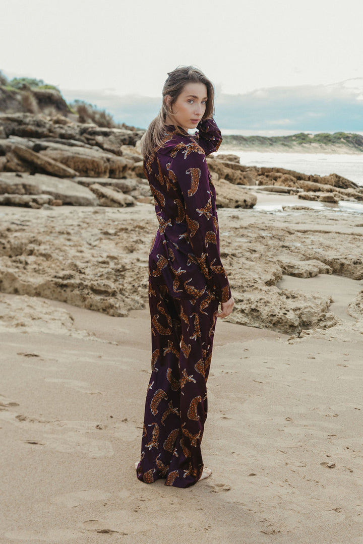 Cottesloe Pant Merlot Jaguar