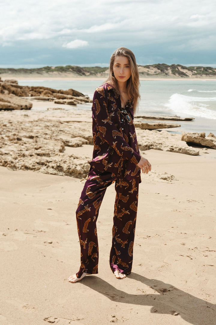 Cottesloe Pant Merlot Jaguar