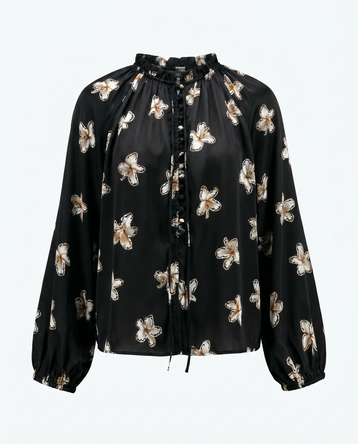 Shelly Top Black Lillies