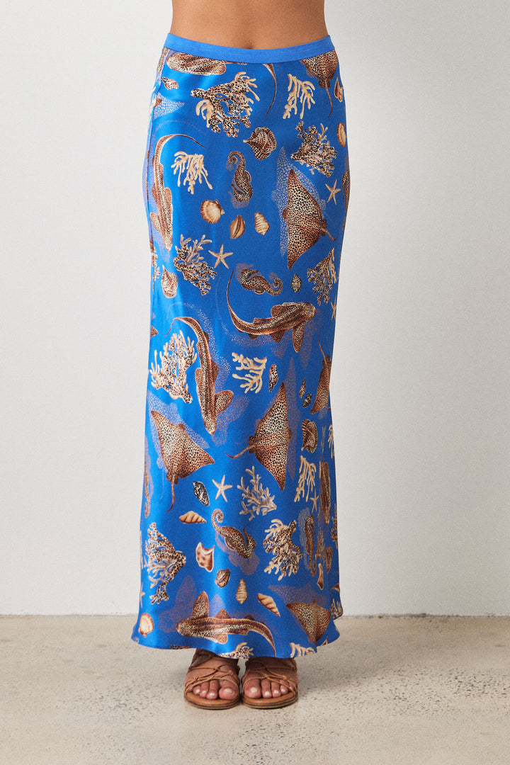 BOOMERANG SKIRT SEALIFE BLUE