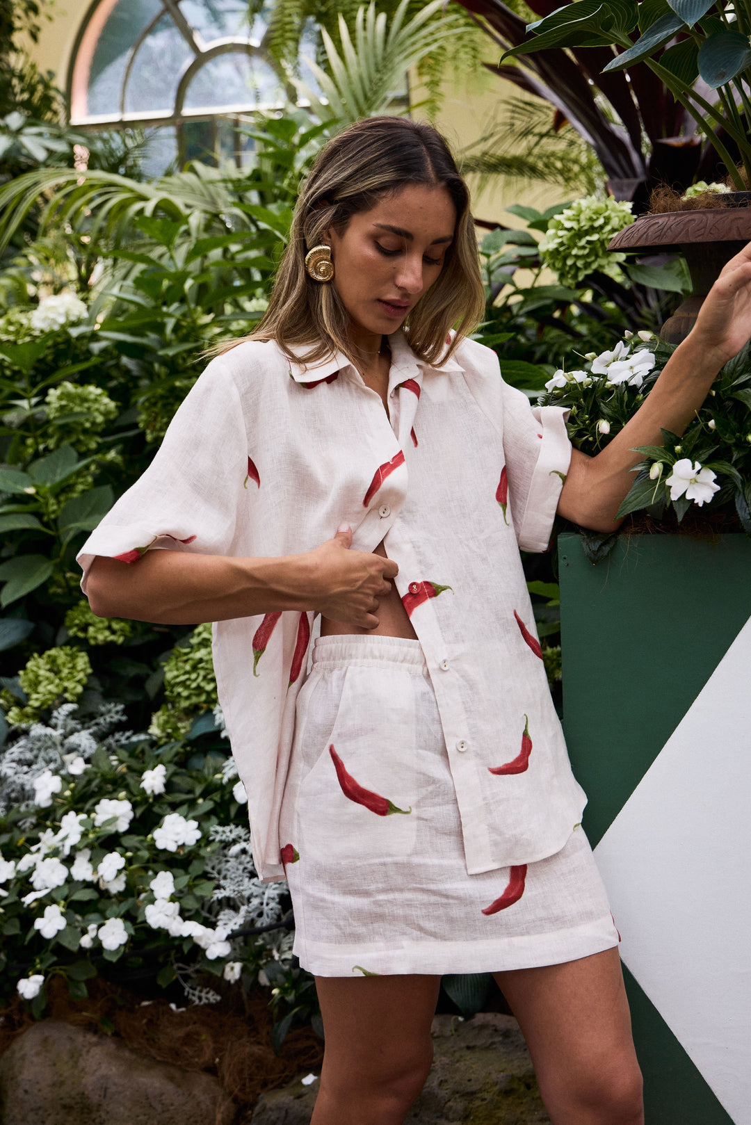 COWES SHIRT CHILLI PRINT