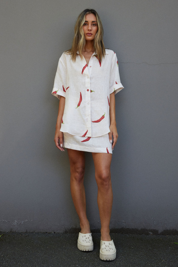 COWES SHIRT CHILLI PRINT