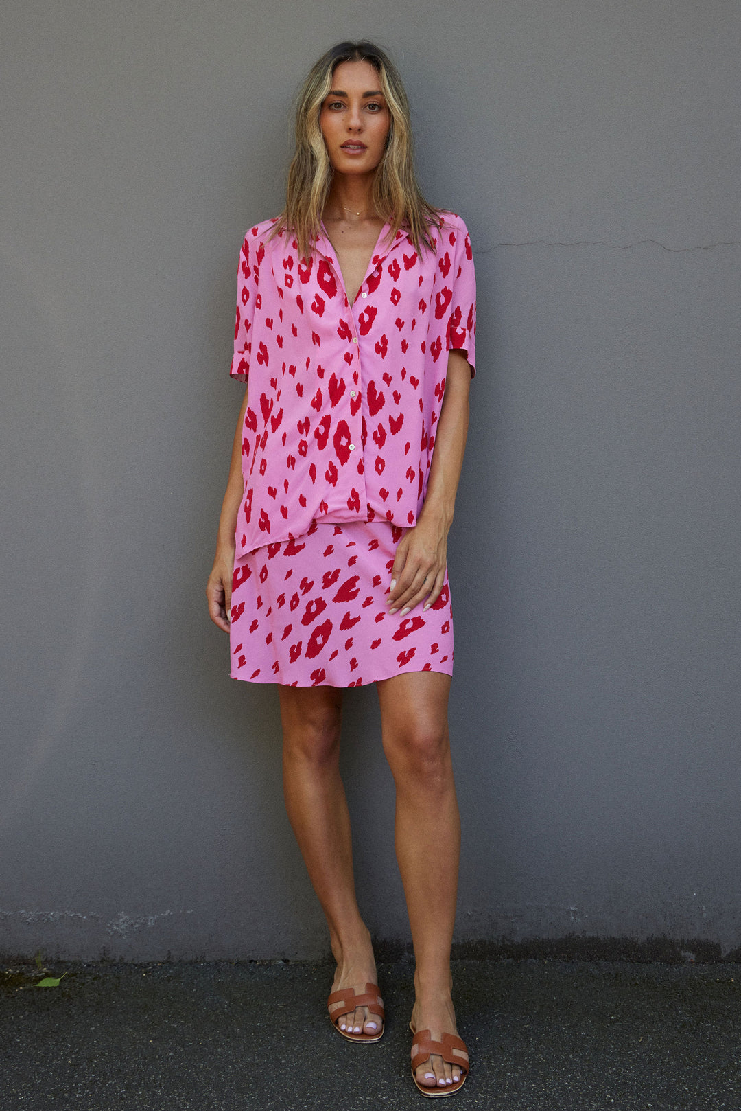 MINI BOOM SKIRT PINK LEOPARD
