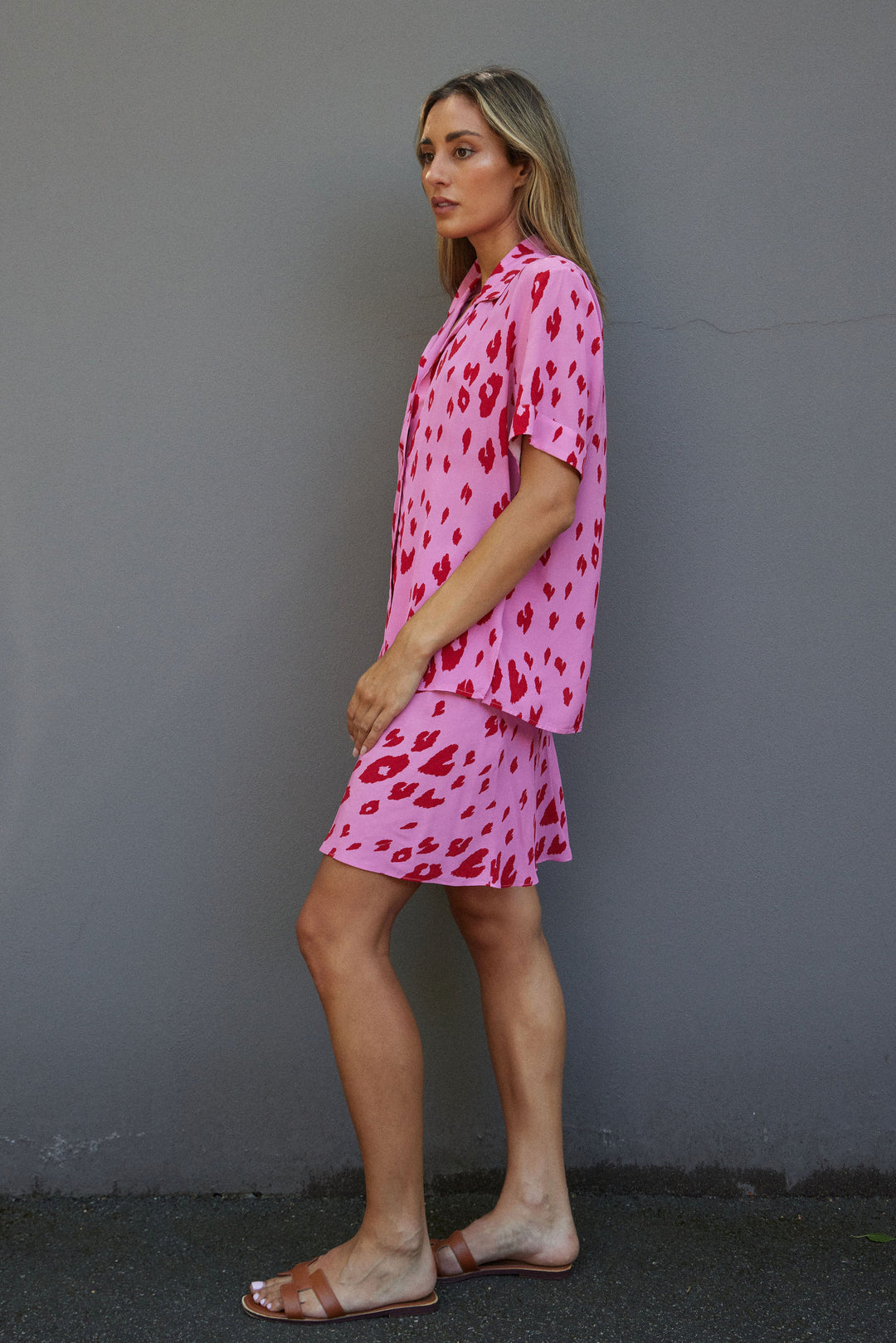 MINI BOOM SKIRT PINK LEOPARD