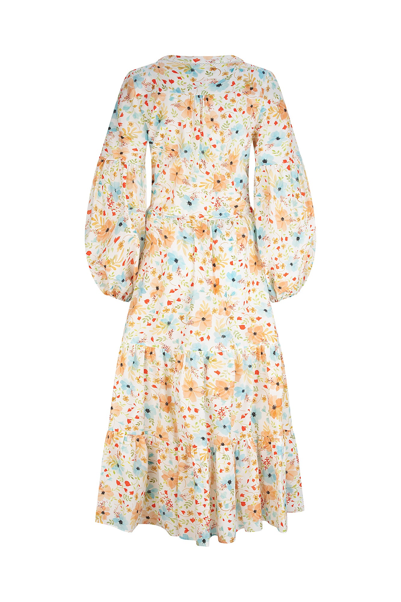 SORRENTO DRESS PEACHY POSY