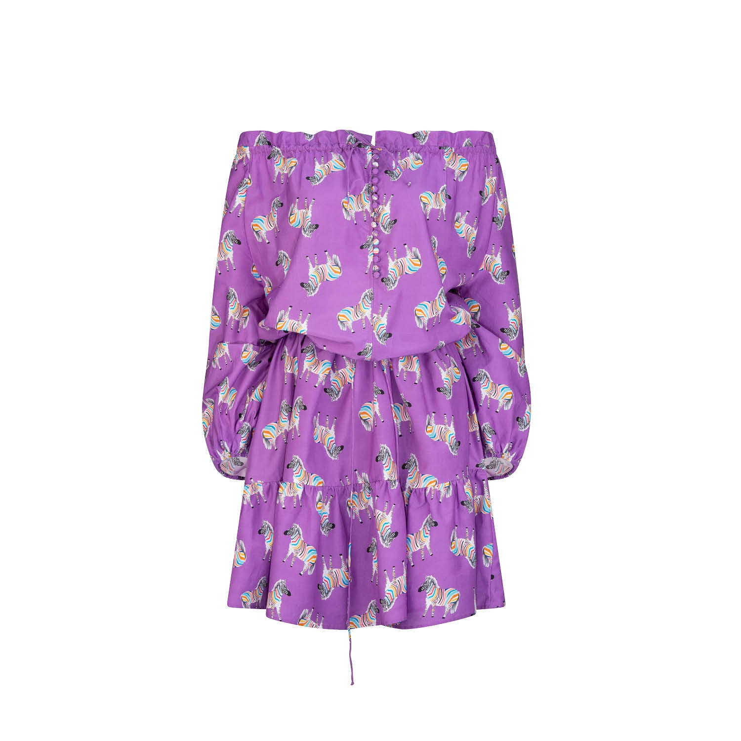 PEBBLY DRESS LILAC ZEBRA