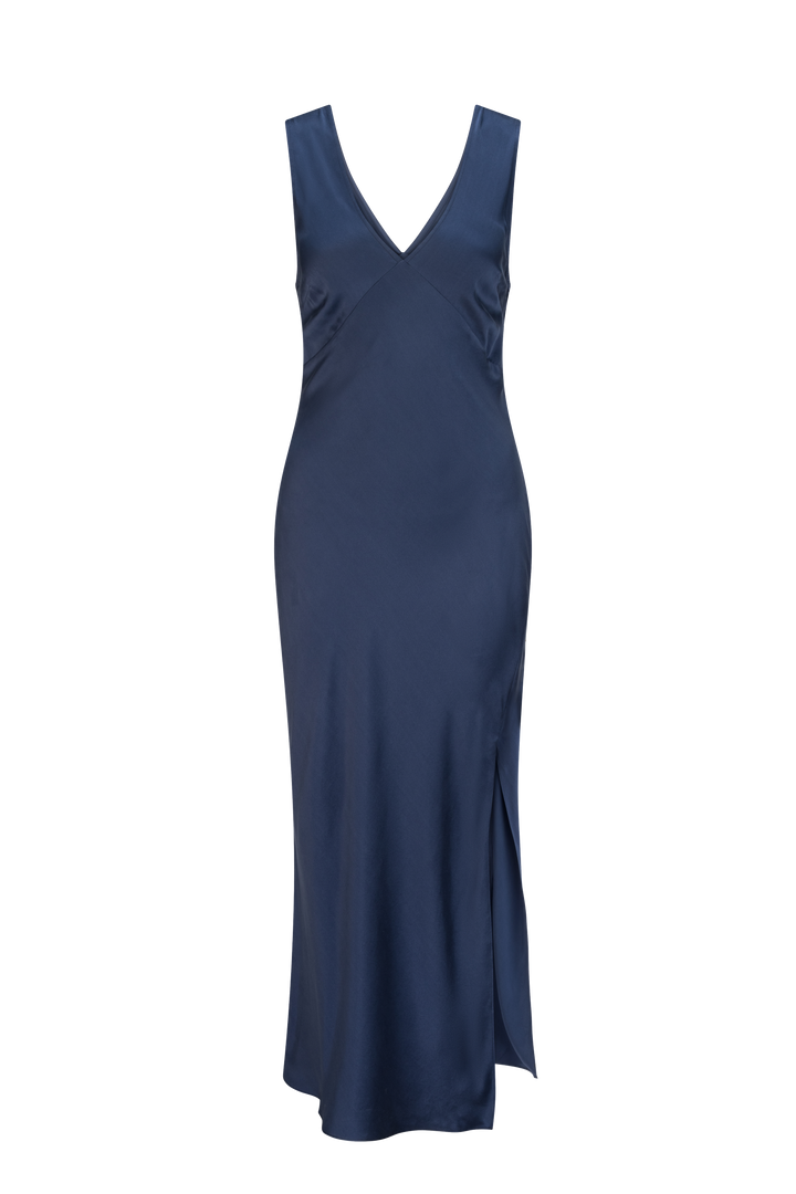 TIBIR DRESS NAVY MOON