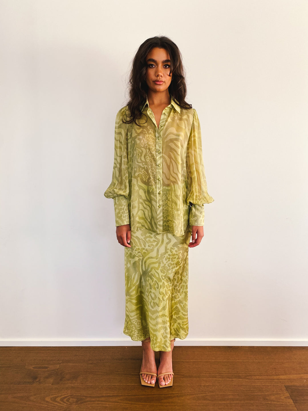 NORMAN SHIRT OLIVE ANIMALE