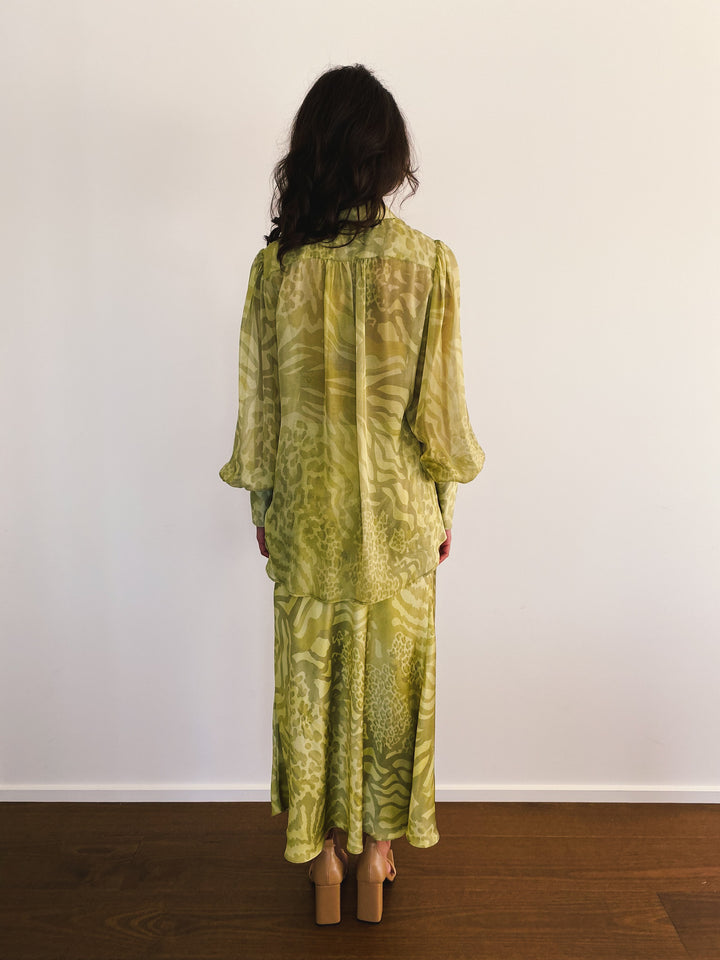 NORMAN SHIRT OLIVE ANIMALE