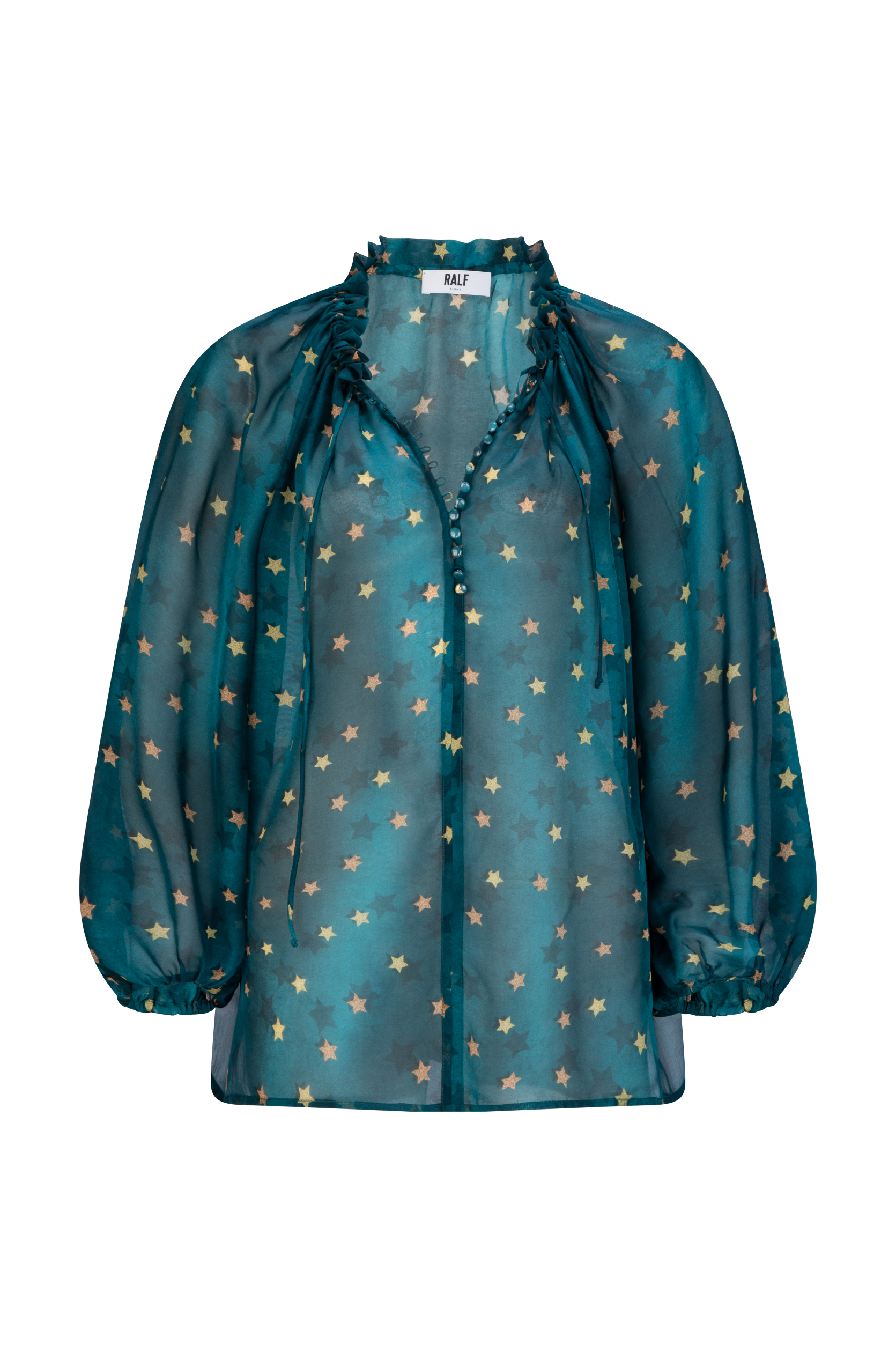 SHELLY TOP TEAL STARS